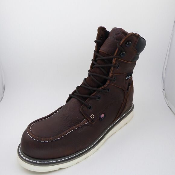 SUREWAY Heavy Duty Soft Toe Full Grain Leather Work Boots Brown Men's: US 13 - Picture 6 of 8